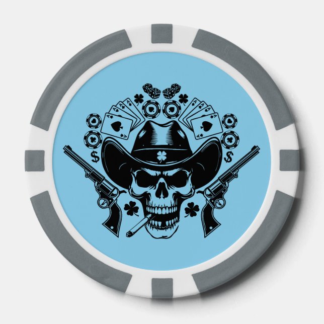 Lucky Poker Skull Pokerchips (Vorderseite)