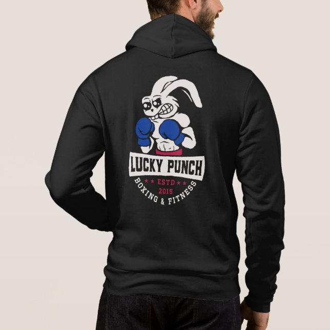 Lucky Punch Boxing - banner blue Hoodie (Rückseite)