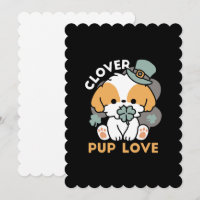 Lucky Pup mit Clover - St. Patrick's Day Gift
