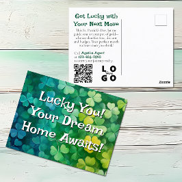 Lucky Real Anwesen, Realty, Realtor Marketing Postkarte