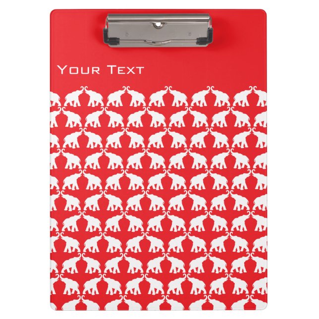 Lucky Red Elefant Klemmbrett (Vorderseite)