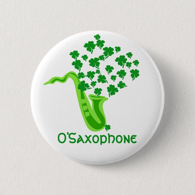 Lucky Saxophon Button (Vorderseite)
