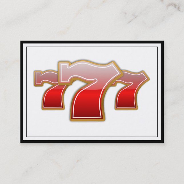 Lucky Sevens - Slot Machine Jackpot Visitenkarte (Vorderseite)