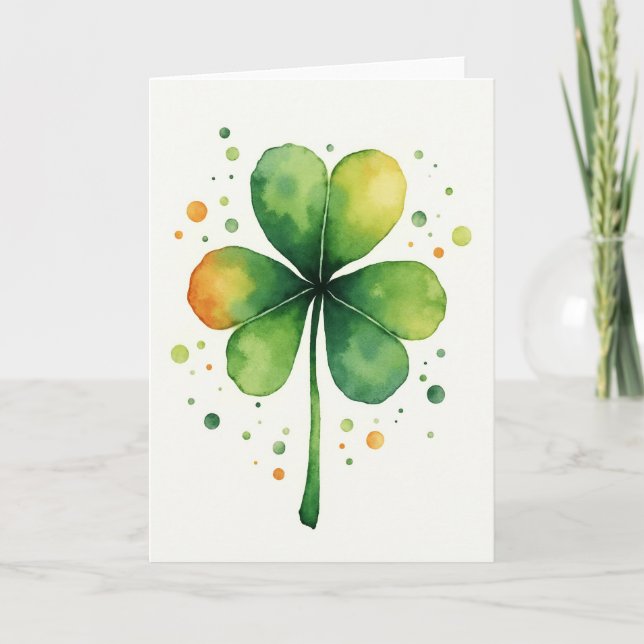 Lucky Shamrock Art Card Karte (Vorderseite)