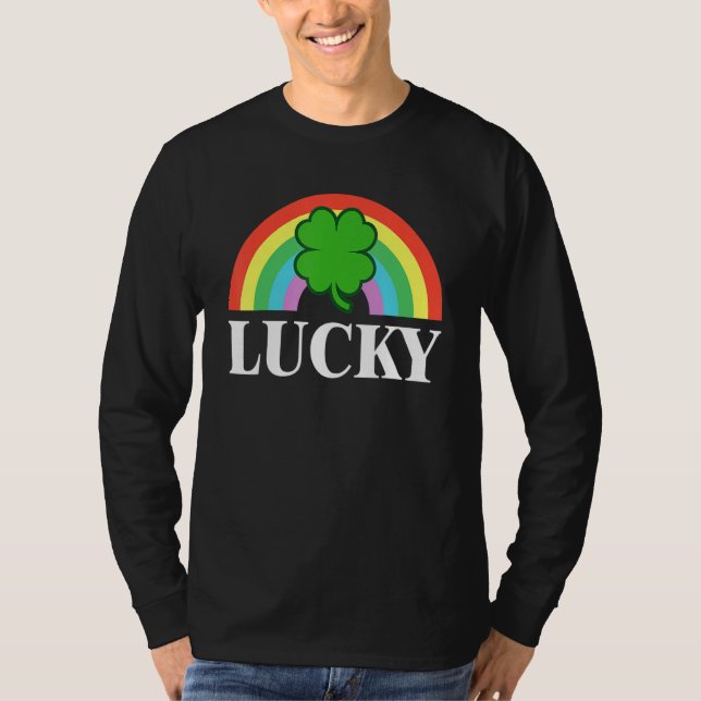 Lucky Shamrock St Patrick's Day Saint Paddy's Rain T-Shirt (Vorderseite)