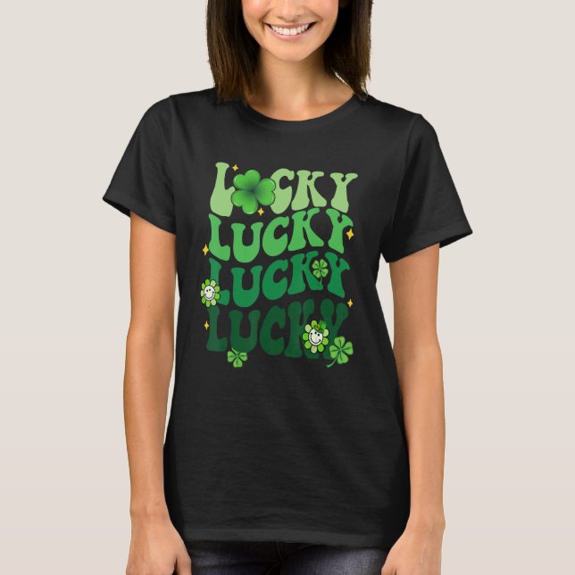 Lucky Shamrock St Patrick's Day Saint Paddy's Rain T-Shirt (Vorderseite)