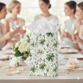 Lucky Shamrocks Clovers St. Patrick’s Day Mittlere Geschenktüte