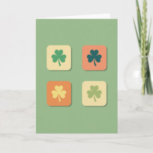 Lucky Shamrocks Kunstkarte Karte