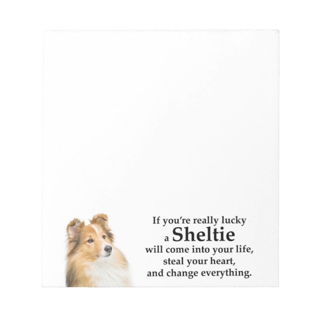 Lucky Sheltie Notizblock (Vorderseite)