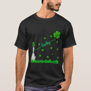 Lucky Siberian Husky Dog Leprechaun Funny St Patri T-Shirt
