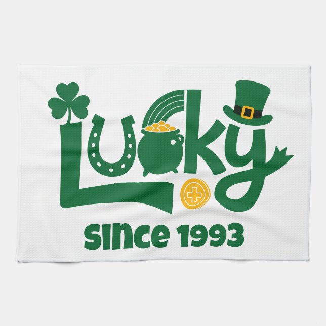 Lucky since Year Geschirrtuch (Horizontal)