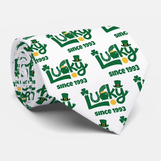 Lucky since Year Krawatte (Gerollt)