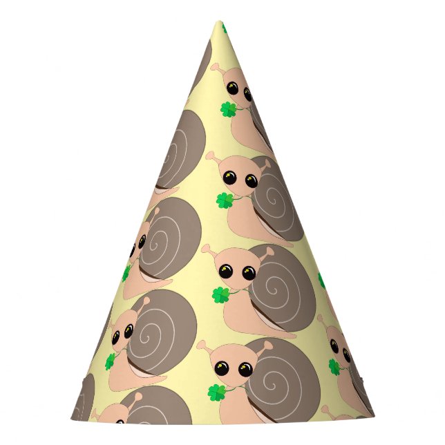 Lucky Snail Paper Party Hat - Anpassbar Partyhütchen (Vorderseite)