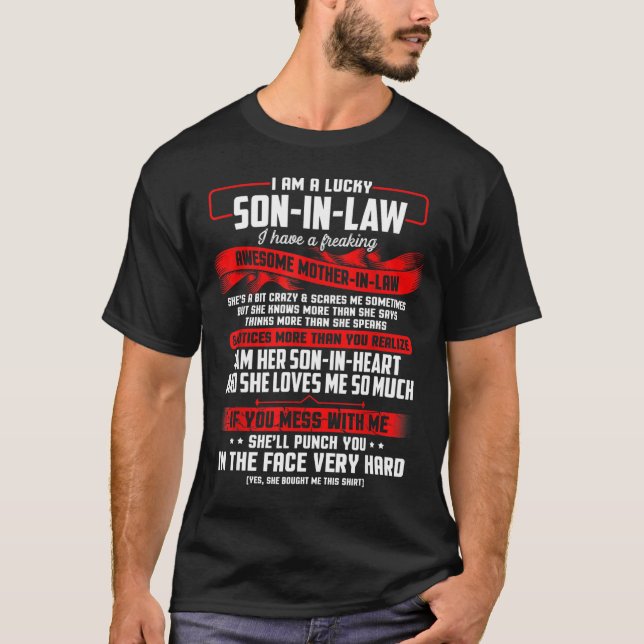 Lucky Son-in-Law Phantastisches Shirt der Schwiege (Vorderseite)
