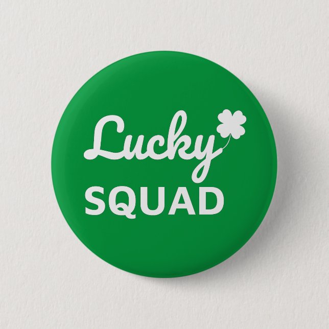 Lucky Squad St. Patrick's Day Button (Vorderseite)