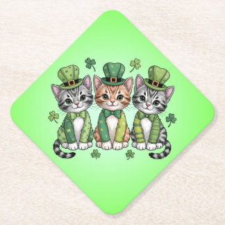 Lucky St. Patrick’s Day Kittens-47474 Untersetzer