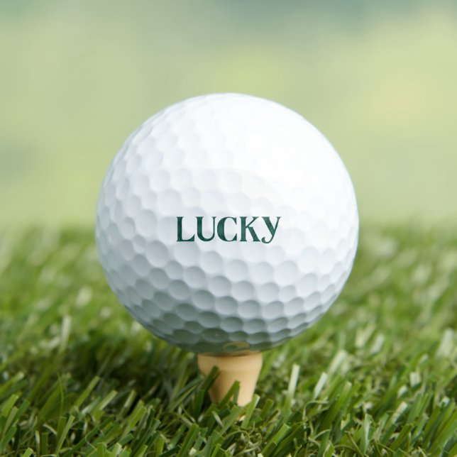 Lucky St. Patrick's Day Argyle Pattern Text Golfball (Insitu T-Shirt)