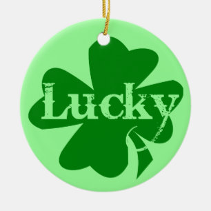 Lucky St. Patricks Day Charm Keramikornament