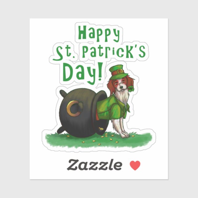 Lucky St. Patrick's Day Dog Aufkleber (Blatt)