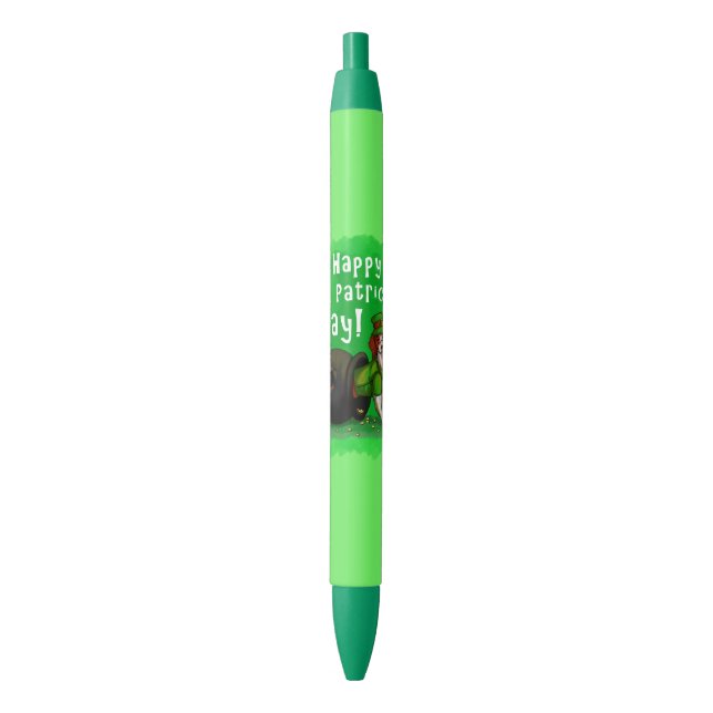 Lucky St. Patrick's Day Dog Kugelschreiber (Vorderseite Vertikal)