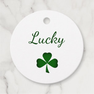 Lucky St. Patrick's Day Green Kleeblatt Geschenkanhänger