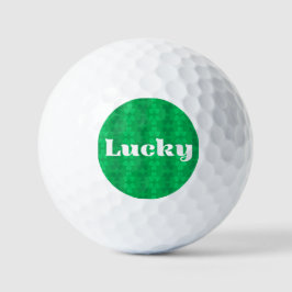 Lucky St. Patrick's Day Green Shamrock Pattern Golfball