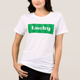 Lucky St. Patrick's Day Green Shamrock Pattern Tri-Blend Shirt