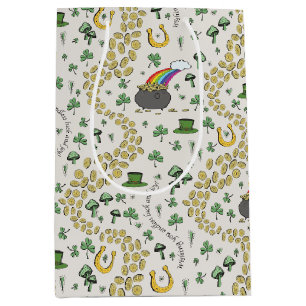 Lucky St Patricks Day Luck & Joy Mittlere Geschenktüte