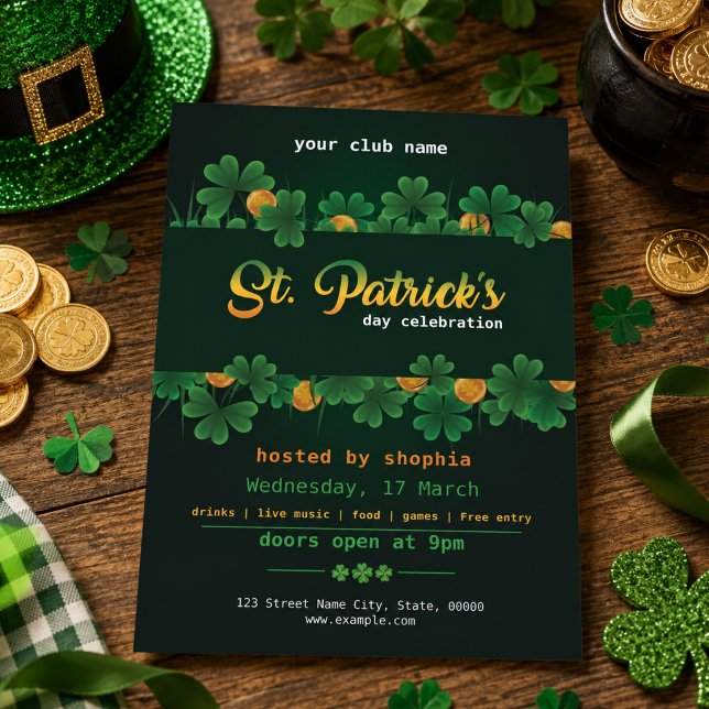 Lucky St. Patrick's Day Party Einladung (Lucky St. Patrick's Day Party Invitation)