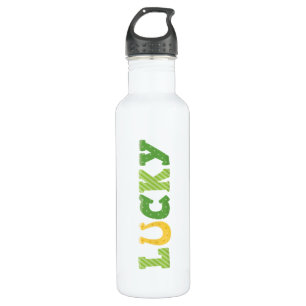 Lucky St. Patrick's Theme Green und Gold Edelstahlflasche