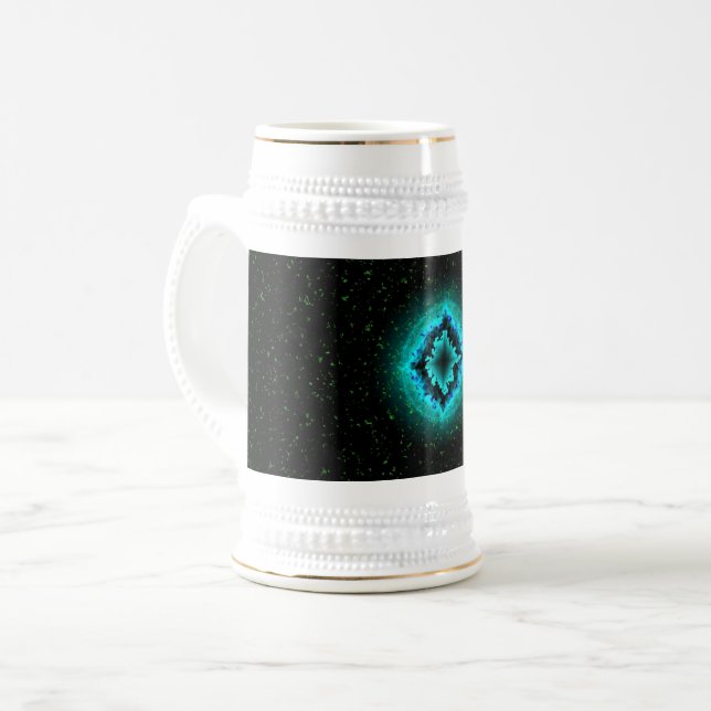 Lucky Star und Asterisk Bierglas (Vorderseite Links)