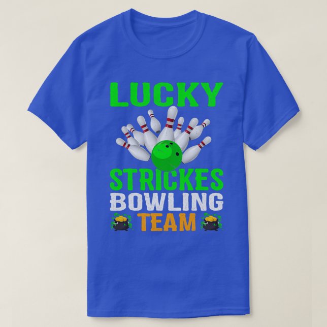 Lucky Strikes Bowling Team St Patricks T T-Shirt (Design vorne)