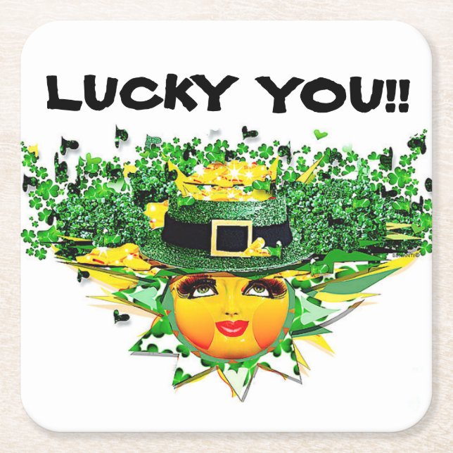 LUCKY SUN! RECHTECKIGER PAPPUNTERSETZER (Vorderseite)