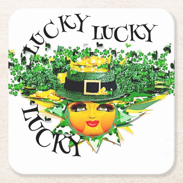 LUCKY SUN! RECHTECKIGER PAPPUNTERSETZER (Vorderseite)