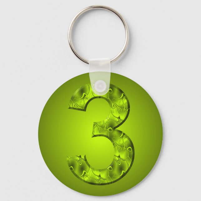 Lucky Three Nature Magic Porte-clés Vert (Recto)