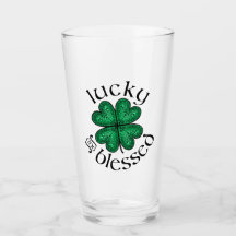 Lucky und gesegnetes Buntglas Irish Kleeblatt
