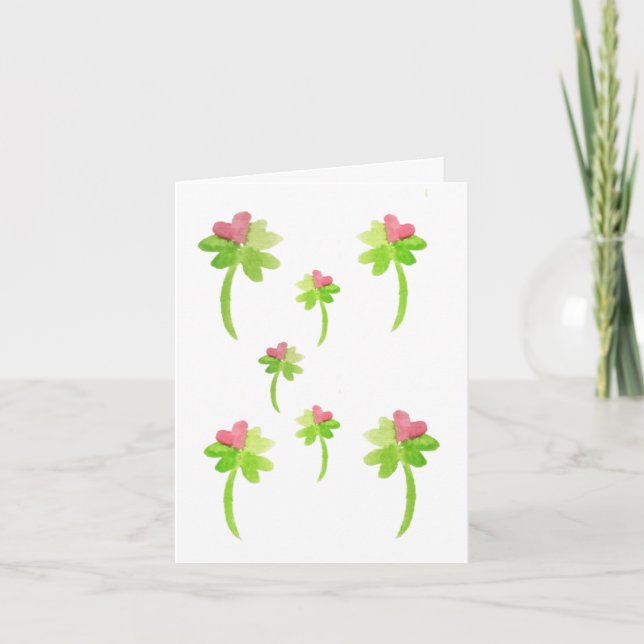 Lucky Valentine's Day Card Dankeskarte (Vorderseite)