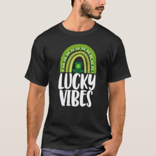 Lucky Vibes Women St Patrick's Day Rainbow Liebe T-Shirt