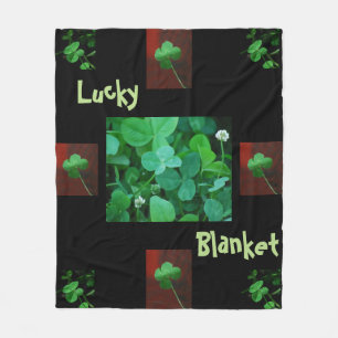 Lucky Vierblättriges Kleeblatt Blanket Fleecedecke