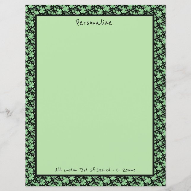 Lucky Vierblättriges Kleeblatt Charm Personalize (Vorderseite)