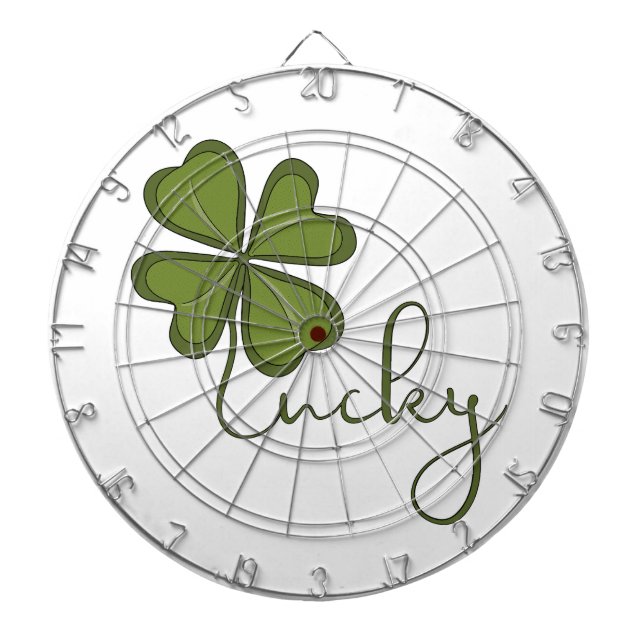 Lucky Vierblättriges Kleeblatt Dartscheibe (vorne)