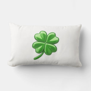 Lucky vierblättriges Kleeblatt Lendenkissen