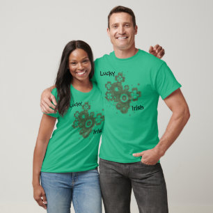 Lucky Vierblättriges Kleeblatt- Lucky Irish T-Shirt