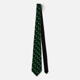 Lucky Vierblättriges Kleeblatt Neck Tie - Black Krawatte