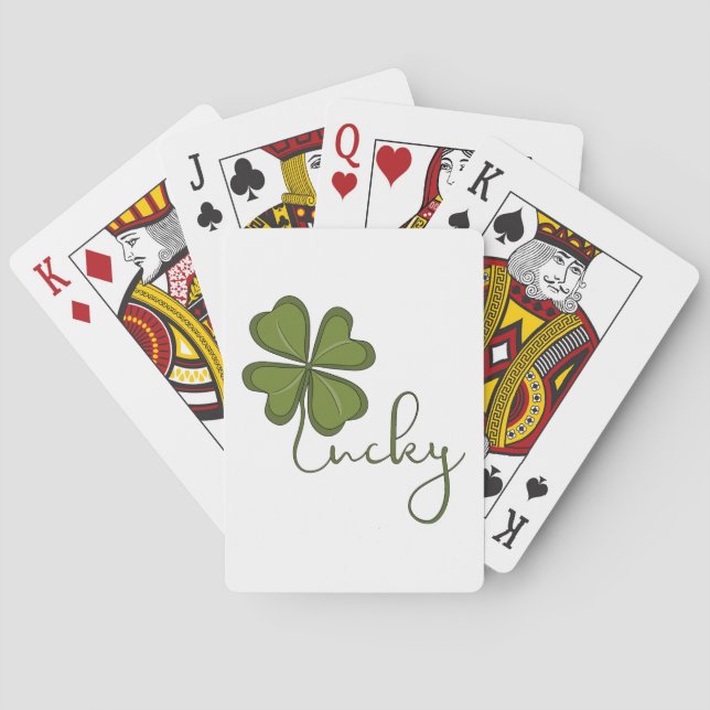 Lucky Vierblättriges Kleeblatt Spielkarten (Rückseite)
