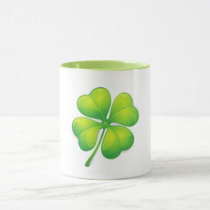 Lucky vierblättriges Kleeblatt Tasse