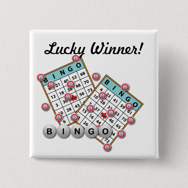Lucky Winner Bingo Theme Button (Vorderseite)