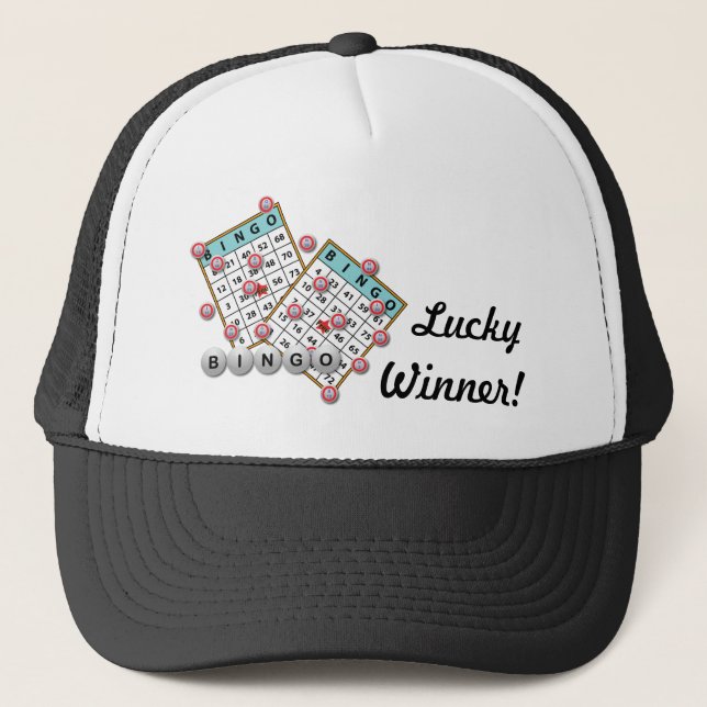 Lucky Winner Bingo Theme Truckerkappe (Vorderseite)