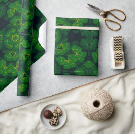Lucky Wrap Green Irish Clover Muster Nr. 1 Geschenkpapier