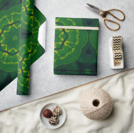 Lucky Wrap Green Irish Clover Pattern Nr. 5 Geschenkpapier
